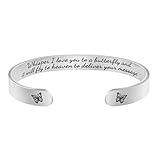 JoycuFF In Memory of Loved One Gifts Sympathy Gift Memorial Jewelry of Dad Mom Parent Loss Mantra Engraved Grief...