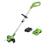 Greenworks 24V 12' Cordless String Trimmer / Edger, 2.0Ah Battery and Charger Included