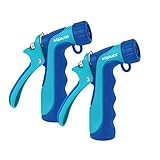 Aqua Joe AJHN100-2PK Indestructible Series Metal Insulated Nozzle, W/Rubber Over Mold for Hot/Cold Use, 3-Spray Pattern,...