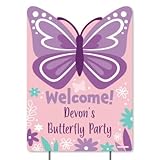 Big Dot of Happiness Personalized Beautiful Butterfly - Party Decorations - Custom Floral Baby Shower or Birthday...
