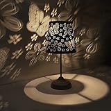 Touch Control Table Lamp for Bedroom 3 Way Dimmable Bedside Lamp Small Table Lamps Black Metal Lamp Shade Shadow Lamp...