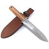 Hori Hori Garden Knife with Extra Sharp Blade, Thickest Leather Sheath - in Gift Box