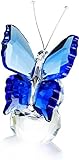 H&D Crystal Flying Butterfly with Crystal Ball Base Figurine Collection Cut Glass Ornament Statue Animal Collectible...