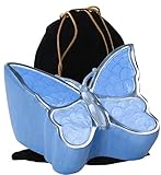 MEMORIALS4U Butterfly Sculpture Cremation Urn - Handcrafted Metal Urn for Human Ashes - Artistic Urn with Velvet bag...