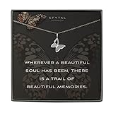 EFYTAL Sympathy Gifts for Loss of Loved One, 925 Sterling Silver Butterfly Memorial Necklace, Bereavement Gift Ideas,...