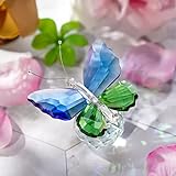 H&D Handmade Crystal Butterfly Tabletop Ornament, Great Gift for Birthday Mother's Day Valentine's Day Anniversary, Home...