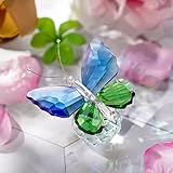 H&D Handmade Crystal Butterfly Tabletop Ornament, Great Gift for Birthday Mother's Day Valentine's Day Anniversary, Home...