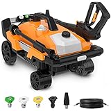 SUNPOW Electric Pressure Washer 4-Wheel Dual Form Power Washer 2300 PSI 2.0 GPM High Pressure Car Washer Machine with...