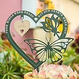 Mayamila Memorial Gift Heart-Shape Butterfly Ornament Plaque, Sympathy Gift for Loss of Mother, Bereavement Condolence...