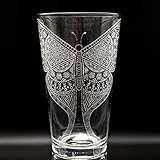 SPIRIT ANIMAL BUTTERFLY Engraved Pint Glass | Great Nature Creature Animal Gift Idea!