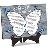 Sympathy Gifts as I Sit in Heaven and Watch You Everyday Bereavement Gift Wooden Sympathy Sign with Stand Memory Plaques...