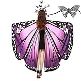 CISMARK Butterfly Wings Costume Adult Halloween Butterfly Cape Costume Women Festival Party