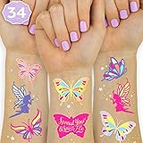 xo, Fetti Butterfly Tattoos for Kids - 34 Glitter styles | Birthday Party Supplies, Butterfly Party Favors + Fairy Decor