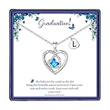 Graduation Gifts for Her 2022, Engraved Inspirational Necklace with 2022 Graduation Double Heart She Believed She Could...