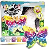 Eduzoo Paint Your Own Stepping Stone - Art and Craft Painting Kit, DIY Garden Stone, Mosaic Rainbow Stepping Stone,...