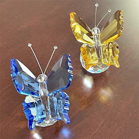 sparkling crystal butterflies 